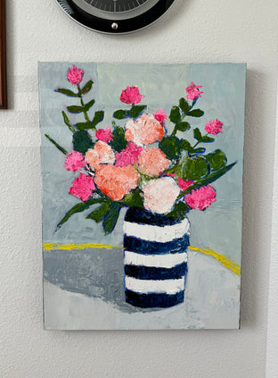 Navy Stripes by Judy Mackey |  Context View of Artwork 