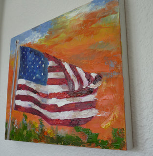 Sunset by Judy Mackey |  Side View of Artwork 