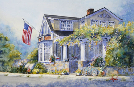 watercolor painting by Judy Mudd titled American Beauty