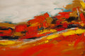 Original art for sale at UGallery.com | Autumn Glow by Kajal Zaveri | $2,500 | oil painting | 30' h x 30' w | thumbnail 4