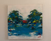 Original art for sale at UGallery.com | Lakefront by Kajal Zaveri | $3,000 | oil painting | 36' h x 36' w | thumbnail 3
