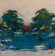 Original art for sale at UGallery.com | Lakefront by Kajal Zaveri | $3,000 | oil painting | 36' h x 36' w | thumbnail 1