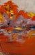 Original art for sale at UGallery.com | Orange Glow by Kajal Zaveri | $2,500 | oil painting | 30' h x 30' w | thumbnail 4