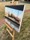 Original art for sale at UGallery.com | Bison and Pronghorn and Human by Keith Thomson | $1,900 | mixed media artwork | 24' h x 36' w | thumbnail 2
