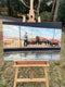 Original art for sale at UGallery.com | Bison and Pronghorn and Human by Keith Thomson | $1,900 | mixed media artwork | 24' h x 36' w | thumbnail 4