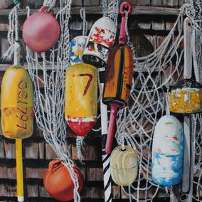 oil painting by Kristine Kainer titled Buoys of Summer