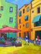 Original art for sale at UGallery.com | Alleyway Restaurant 2 by Laura (Yi Zhen) Chen | $950 | acrylic painting | 24' h x 18' w | thumbnail 4