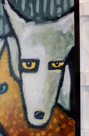 Two Dogs by Lee Smith |  Side View of Artwork 