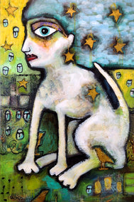 mixed media artwork by Lee Smith titled Cat Woman