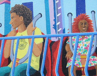 Carnival Ride by Leroy Burt |   Closeup View of Artwork 