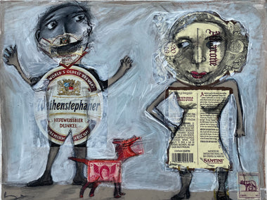 mixed media artwork by Libby Ramage titled A Tale as Old as Time