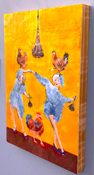 Shake a Tail Feather by Linda Benenati |  Side View of Artwork 