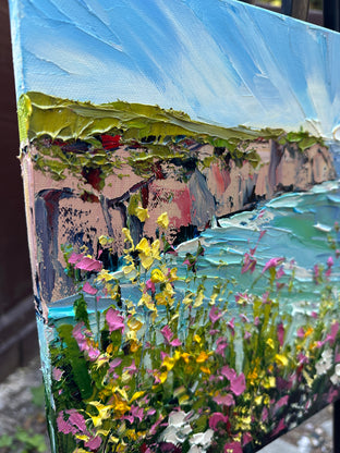 Coastal Dreaming by Lisa Elley |  Side View of Artwork 