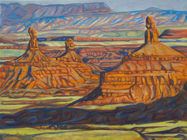 oil painting by Crystal DiPietro titled Evening in Valley of the Gods