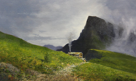 oil painting by Kent Sullivan titled Weathertop