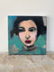 Original art for sale at UGallery.com | Geisha Stare by Malia Pettit | $225 | oil painting | 8' h x 8' w | thumbnail 4