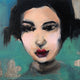 Original art for sale at UGallery.com | Geisha Stare by Malia Pettit | $225 | oil painting | 8' h x 8' w | thumbnail 2