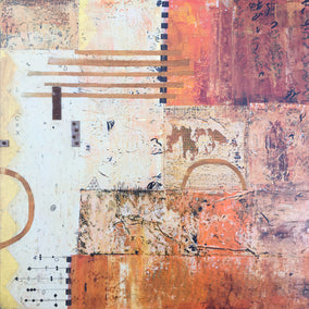 mixed media artwork by Margriet Hogue titled Out at the Edge