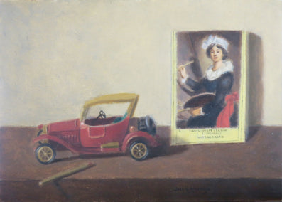 oil painting by Jose H. Alvarenga titled Matchbox