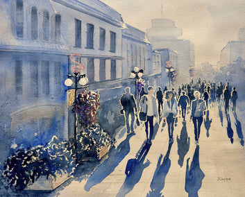 watercolor painting by Maurice Dionne titled Nimbus