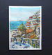 Original art for sale at UGallery.com | Breakfast at Le Sirenuse's by Maximilian Damico | $650 | watercolor painting | 15' h x 11' w | thumbnail 3