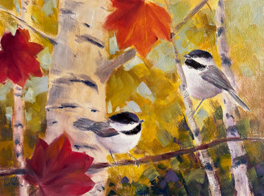 oil painting by Melissa Gannon titled Two Birds