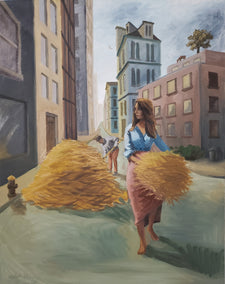 oil painting by Michael Wedge titled Gleaning