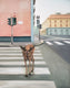 Original art for sale at UGallery.com | Pedestrian by Michael Wedge | $500 | oil painting | 20' h x 16' w | thumbnail 1