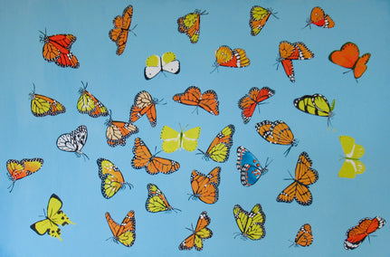 acrylic painting by Natasha Tayles titled Butterflies