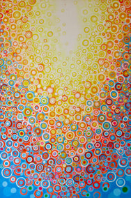 acrylic painting by Natasha Tayles titled Orange and Blue 10