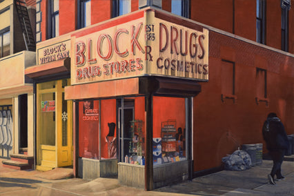 oil painting by Nick Savides titled Block Drugs