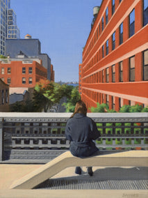 oil painting by Nick Savides titled High Line – Looking West