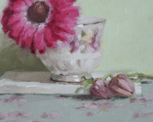 Daisy Still Life by Nicole Lamothe |   Closeup View of Artwork 