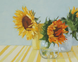 Sunflowers in Sunlight by Nicole Lamothe |   Closeup View of Artwork 