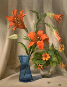 oil painting by Nikolay Rizhankov titled Red Lily