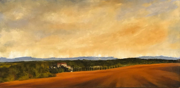 oil painting by Mandy Main titled Ochre Field