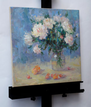 Peonies and Cherries by Oksana Johnson |  Context View of Artwork 