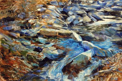 oil painting by Onelio Marrero titled A Moraine at Hedden Park