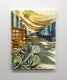 Original art for sale at UGallery.com | Bicycles by Onelio Marrero | $700 | oil painting | 16' h x 12' w | thumbnail 3