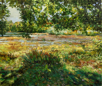 oil painting by Onelio Marrero titled Fox Pond