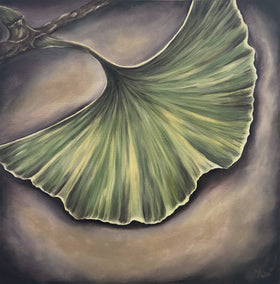 oil painting by Pamela Hoke titled Gingko Hug