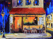 Original art for sale at UGallery.com | Paris La Nuit by Lisa Elley | $675 | oil painting | 16' h x 20' w | thumbnail 1