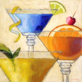 oil painting by Pat Doherty titled Happy Hour!