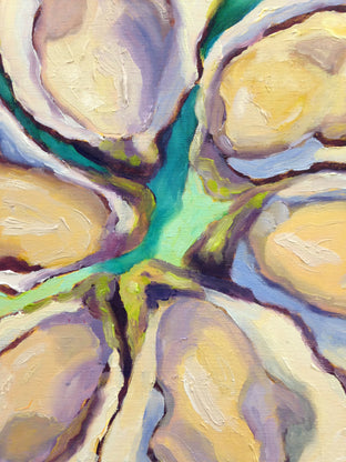 Six Oysters by Pat Doherty |   Closeup View of Artwork 