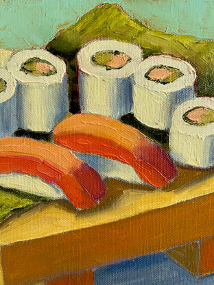 Sushi Board by Pat Doherty |   Closeup View of Artwork 