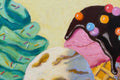 Original art for sale at UGallery.com | Three Flavors by Pat Doherty | $575 | oil painting | 12' h x 12' w | thumbnail 4