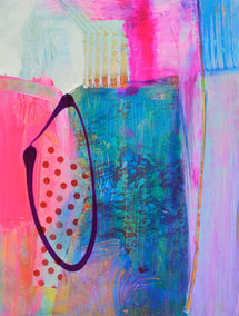 mixed media artwork by Patrick O'Boyle titled Ethereal Abstraction with Pink