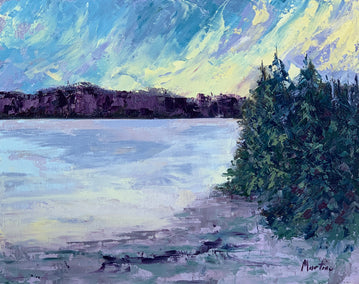 oil painting by Paula Martino titled Lake Placid