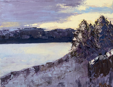 oil painting by Paula Martino titled Lavender Lake