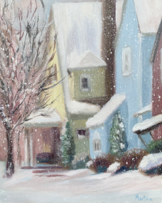 oil painting by Paula Martino titled Soft Snow